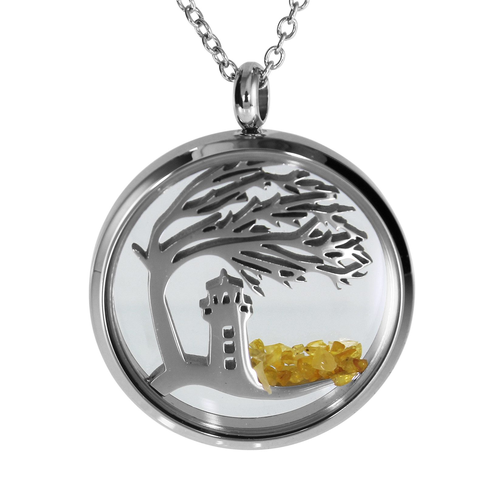 OSTSEE-SCHMUCK Kette mit Anhänger - Windflüchter 30 mm - Edelstahl - ohne S günstig online kaufen