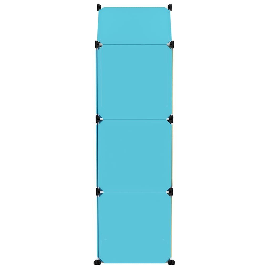 Blau 8 1-tlg. Kinderschrank Modular vidaXL Würfeln mit PP, Schuhregal
