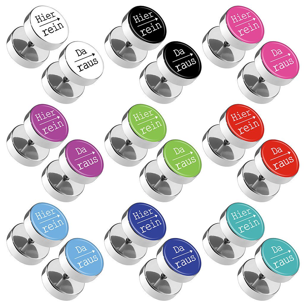Taffstyle Piercing-Set Motiv Fake Plug 1 günstig online kaufen