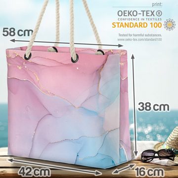 VOID Strandtasche (1-tlg), Farbschleier Beach Bag Himmel Engel Wellness Urlaub leicht verlauf acryl bunt