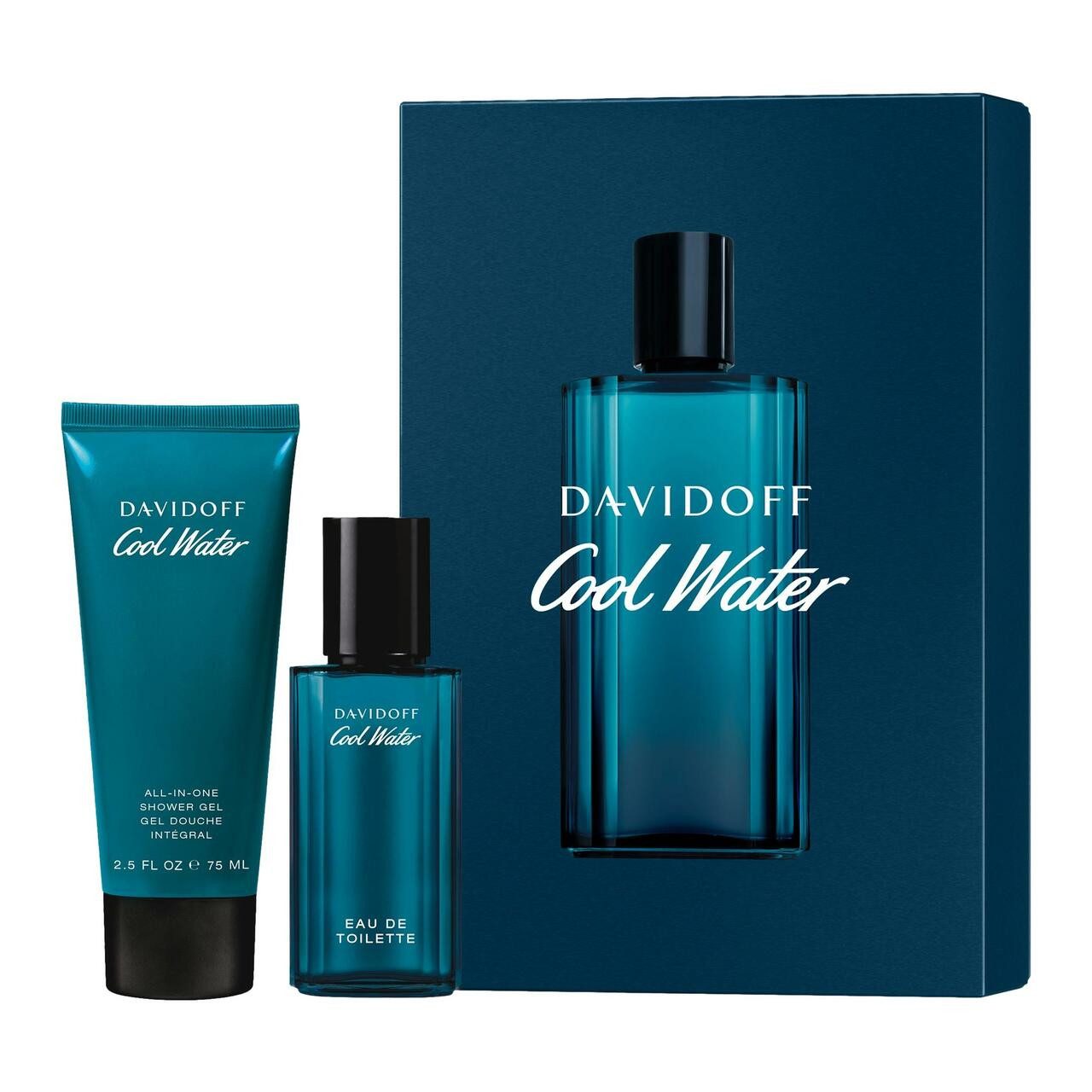DAVIDOFF Duft-Set Cool Water Set E.d.T. Nat. Spray 40 ml + Shower Gel 75 ml, Herrenduft