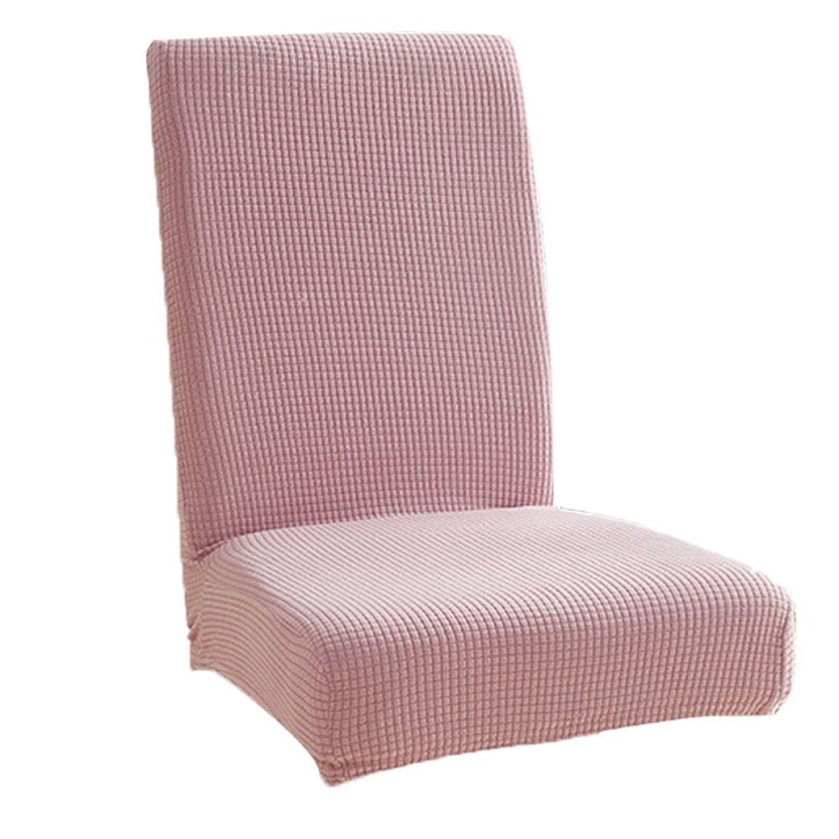 Stuhlbezug Stretch Abnehmbare Waschbar Stuhlbezug für Esszimmerstühle, Juoungle Rosa