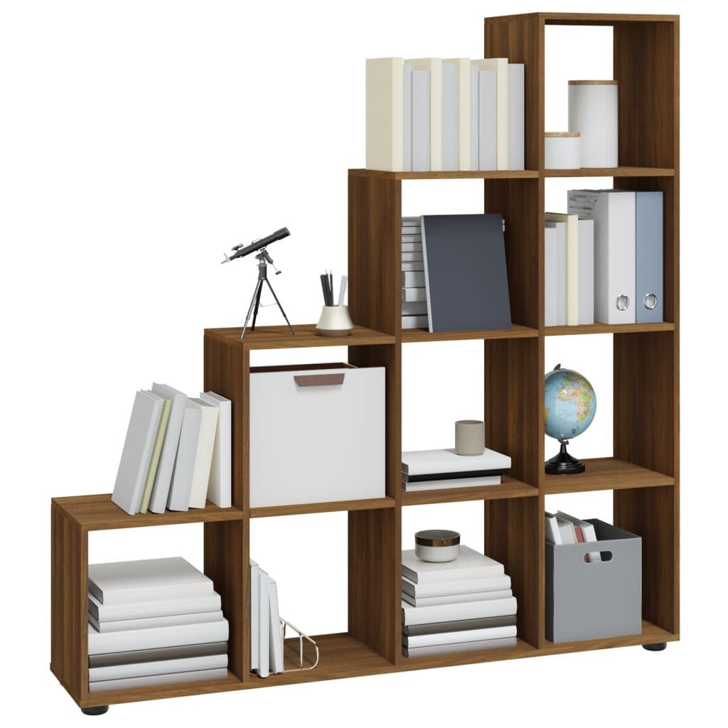 vidaXL Bücherregal Treppenregal Braun Eichen-Optik 142 günstig online kaufen