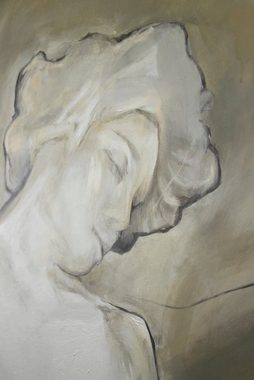 YS-Art Gemälde Rotterdam, Leinwandbild Schöne Abstrakte Frau mit Rahmen