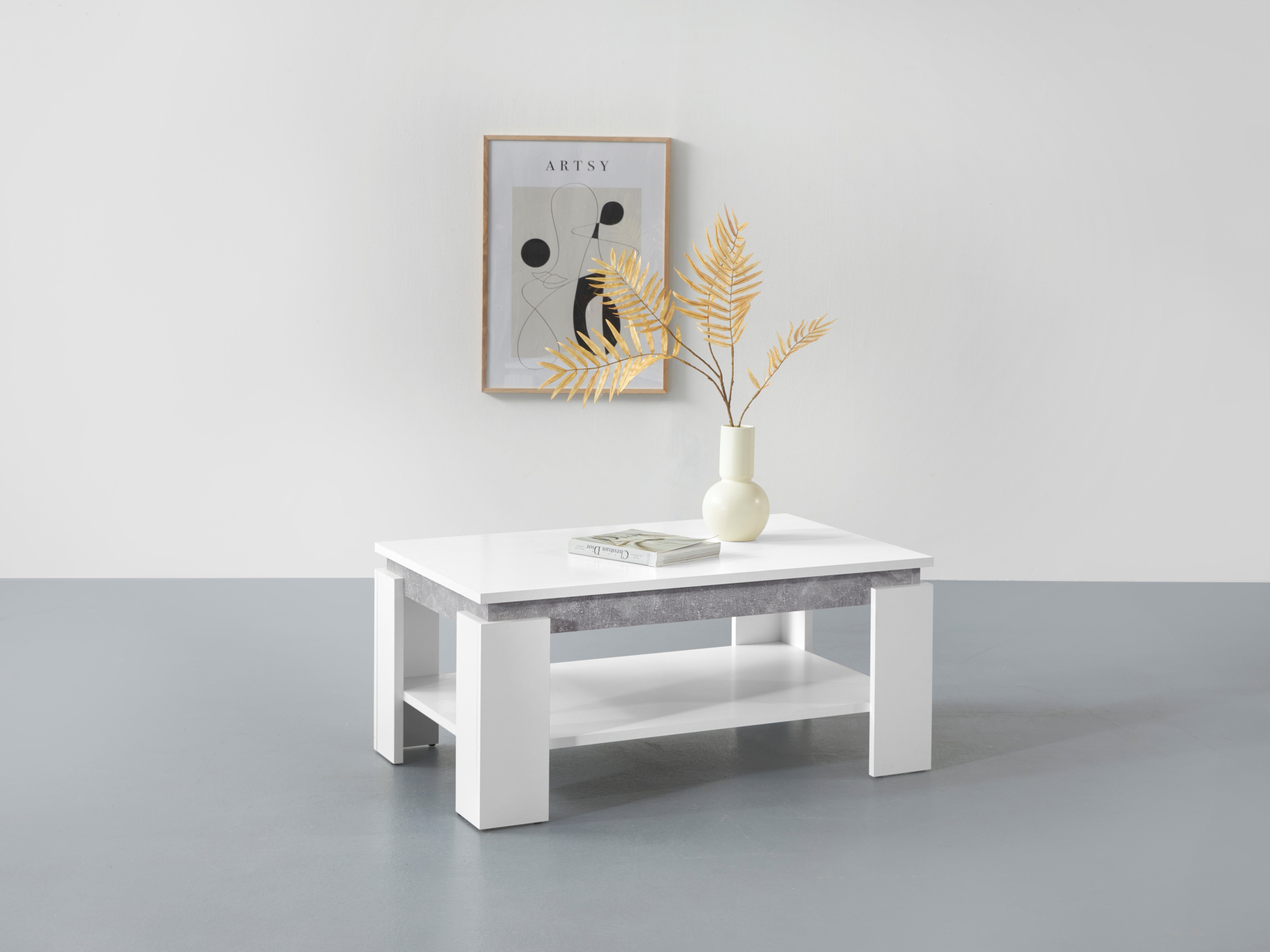 HELA Couchtisch TIM, mit Ablageboden, quadratisch oder rechteckig günstig online kaufen