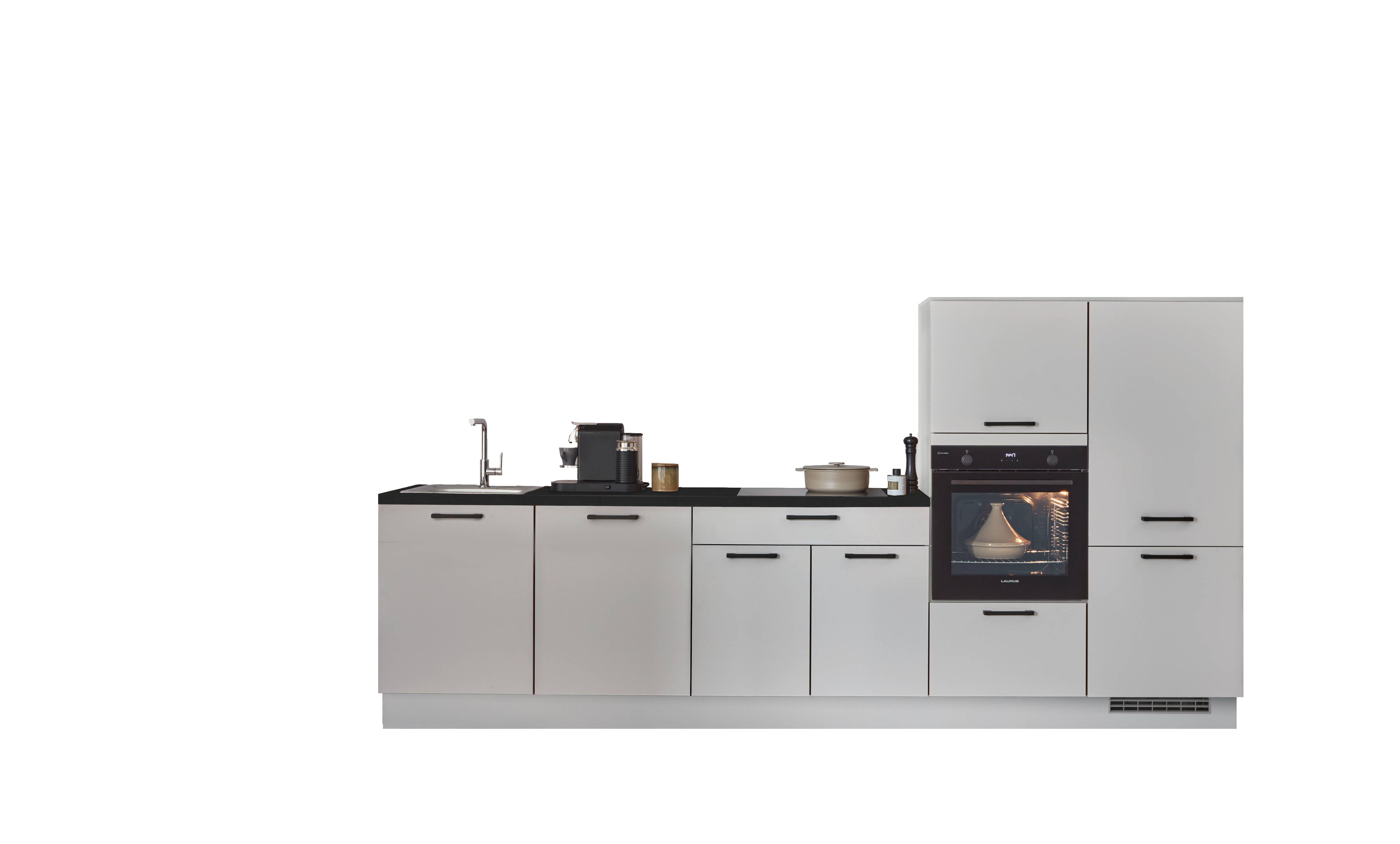 nobilia® Küchenzeile Tana, individuell anpassbar, gratis Küchenplanung mit Profis, (Breite 330 cm), vormontiert, wahlw. mit E-Geräten, Preis inkl.Lieferung