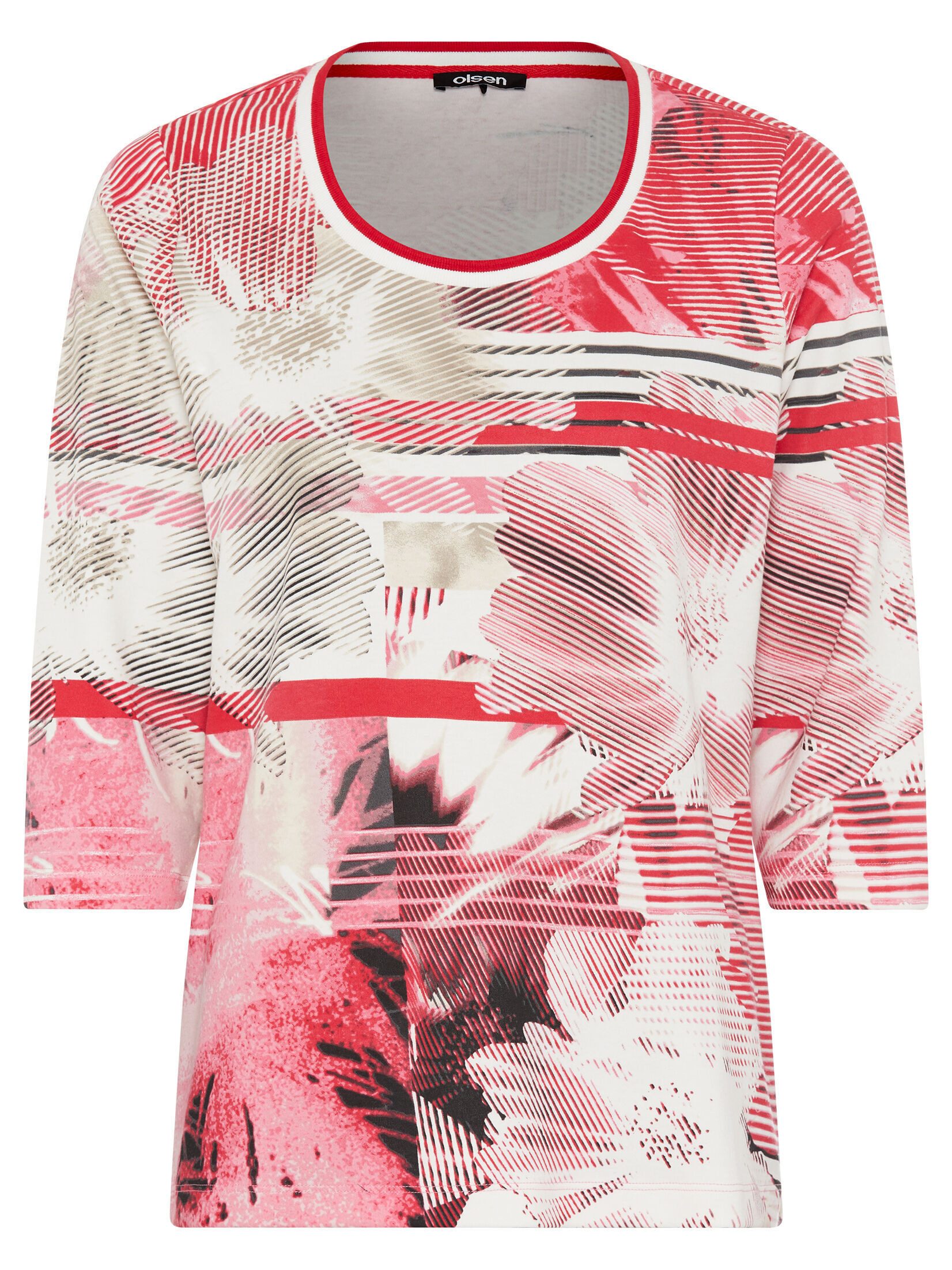 Olsen Rundhalsshirt (1-tlg) mit Allover-Print günstig online kaufen