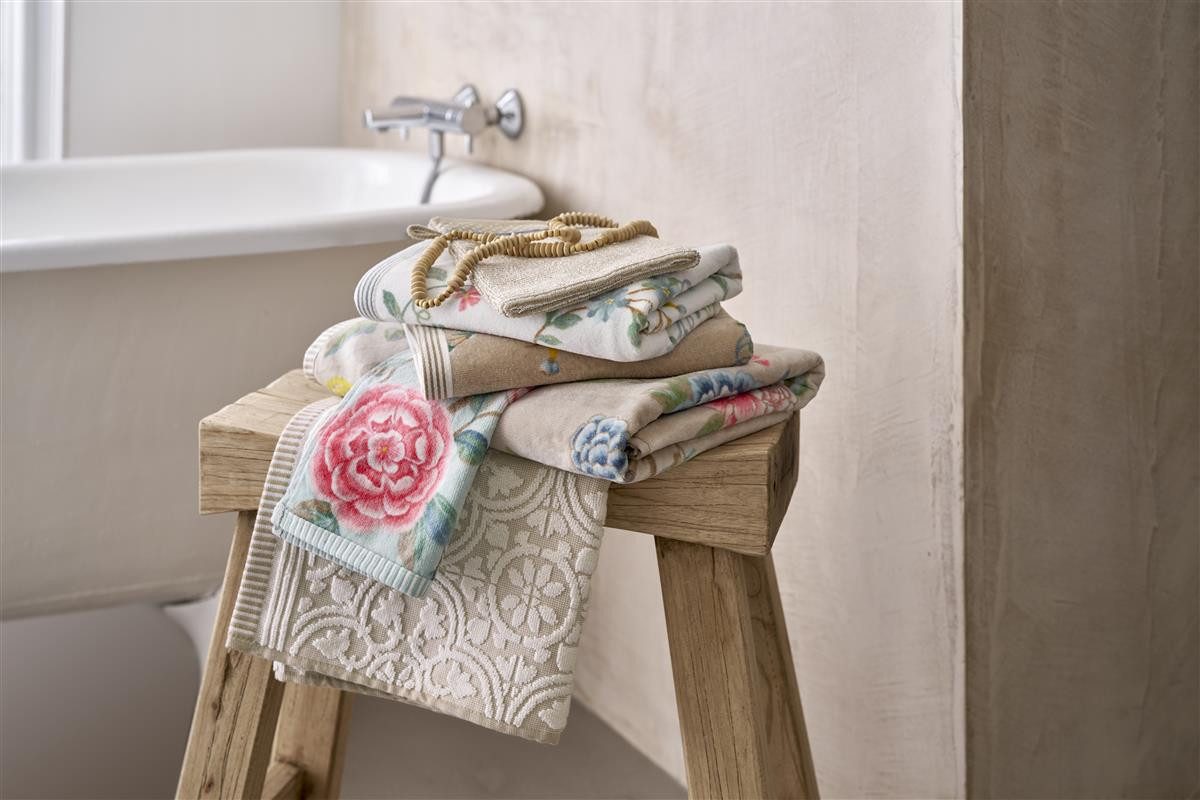 PiP Studio Duschtuch PIP Studio Duschtuch Badetuch Les Fleurs Khaki 70x140 cm Blumenranke, Baumwolle (1-St) – Bild 5 von 5