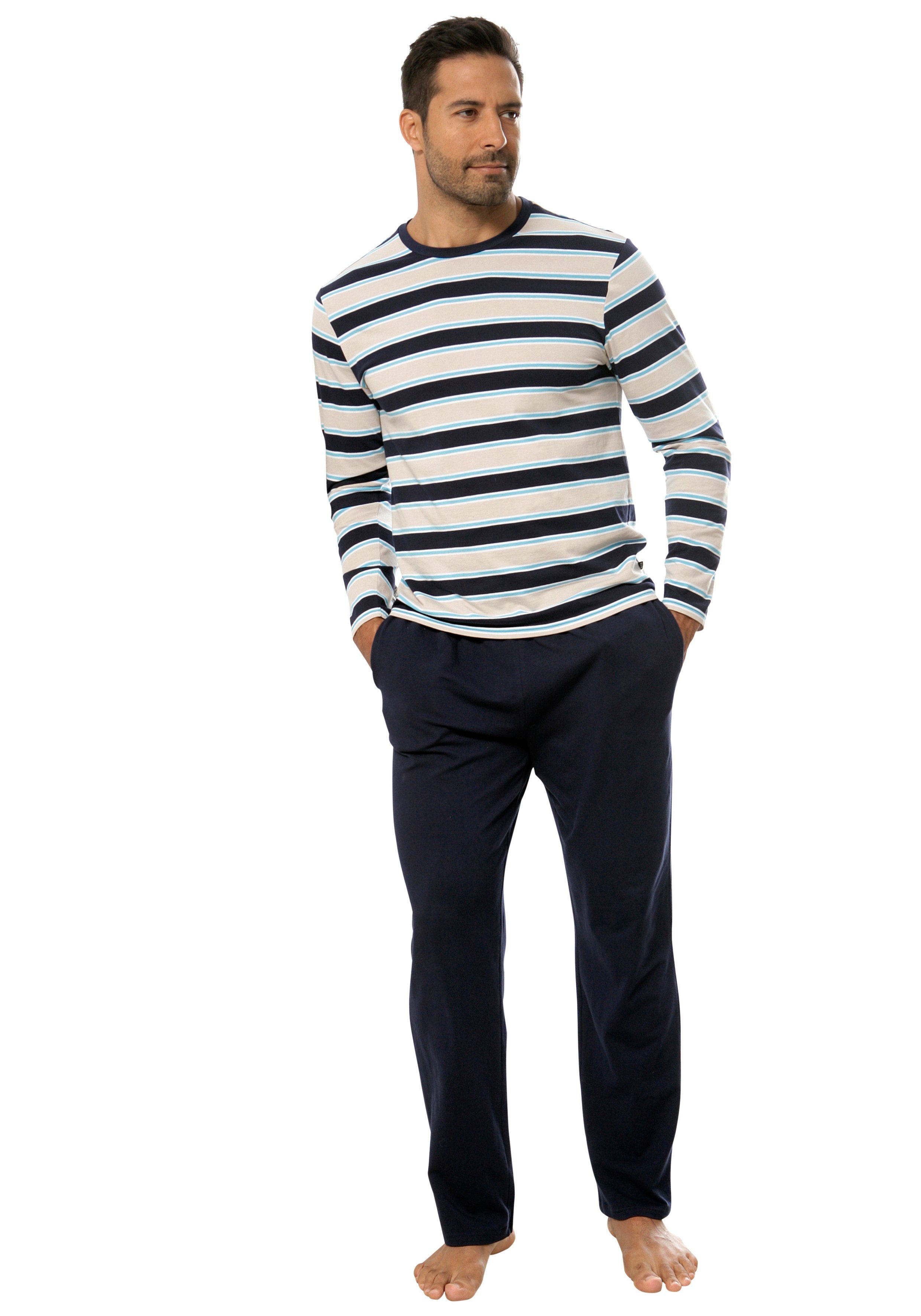 H.I.S Pyjama (2 tlg., 1 Stück) Schlafanzug in schöner Streifenoptik günstig online kaufen