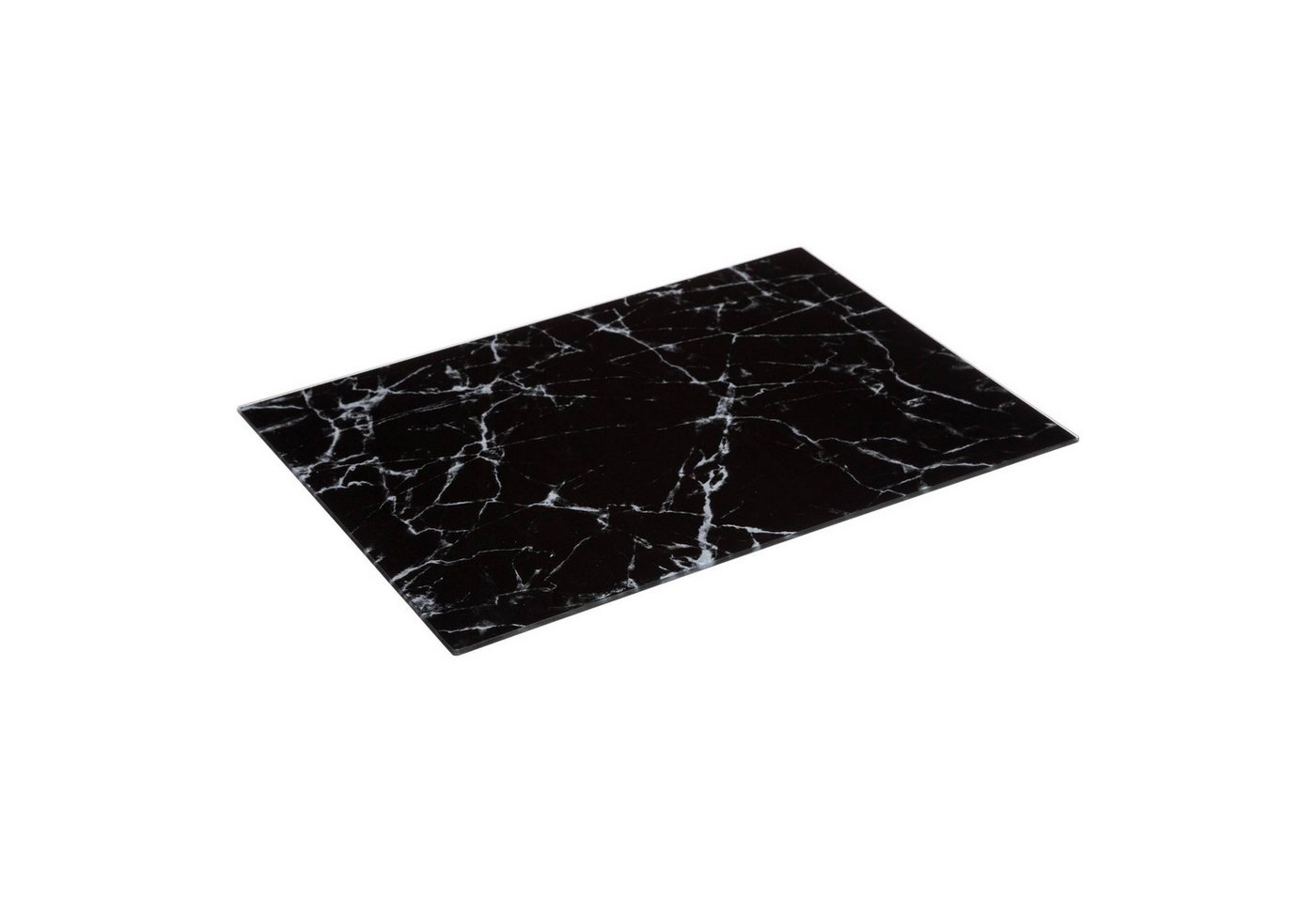 5five Simply Smart Schneidebrett Schneidebrett aus Glas mit Marmor-Muster, schwarz, 30 x 40 cm, Glas, (einzeln)