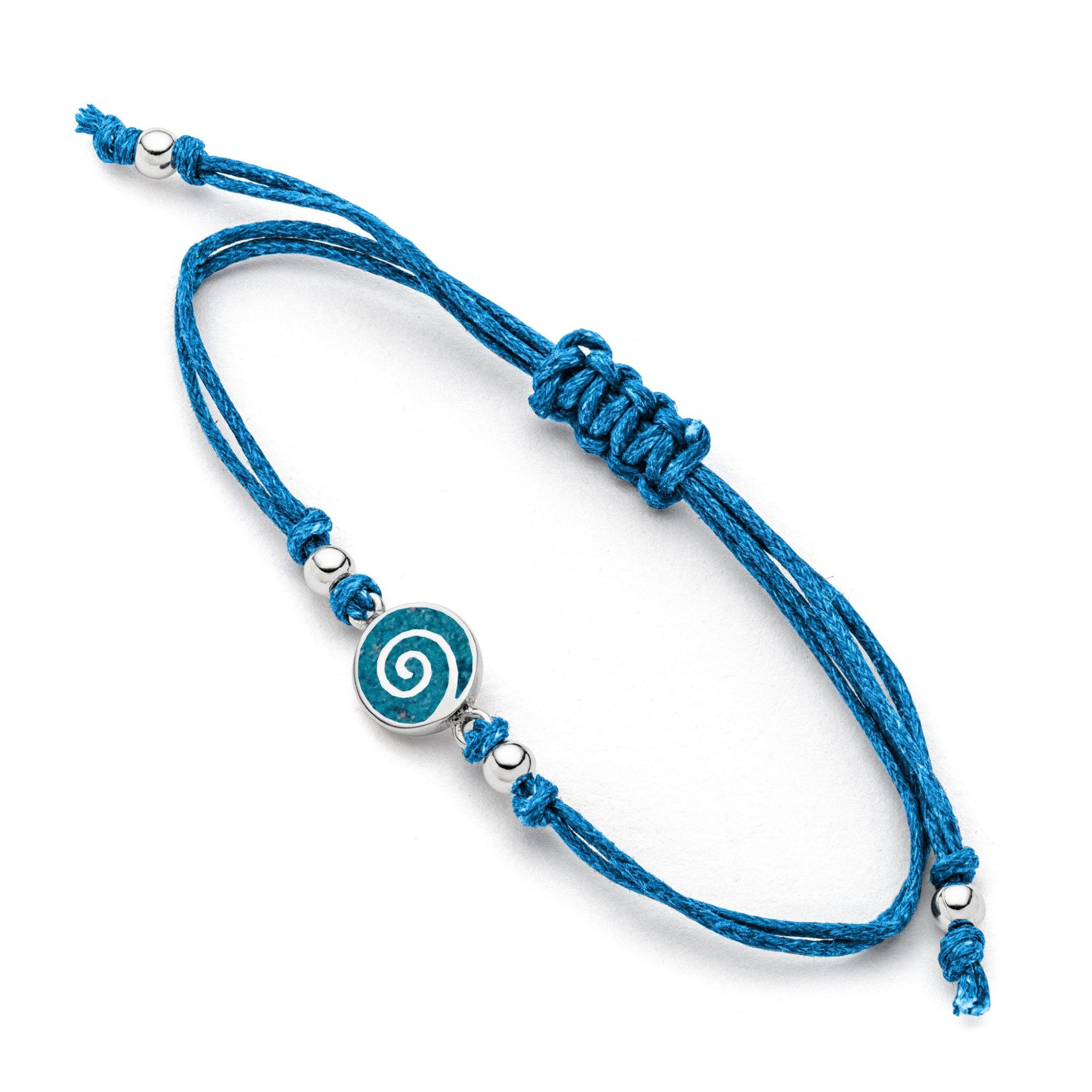 DUR Armband A2009 Spirale 925 Silber Blauer Steinsand 17 cm