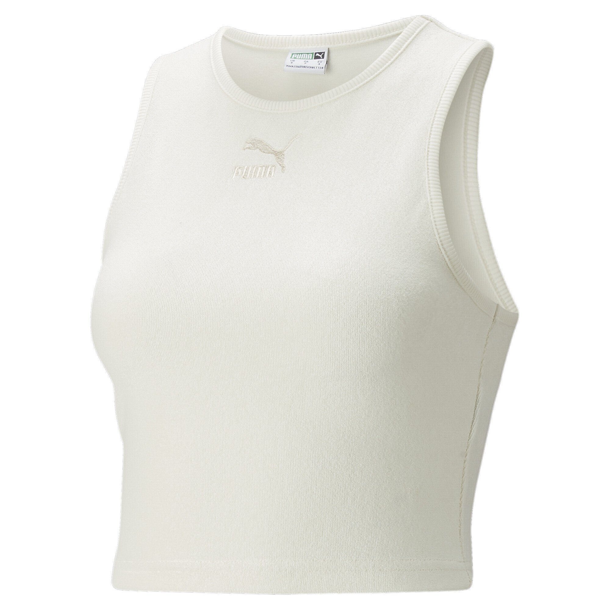 Classics Pristine PUMA T-Shirt White Damen Frottee-Top