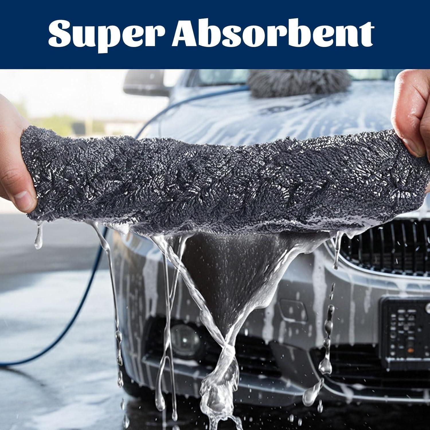 LuxusKollektion Trockentuch Mikrofaser 3er Auto Motorrad Dusche Wundertuch 40*40cm Mikrofasertuch