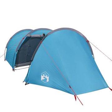 vidaXL Vorzelt Campingzelt 4 Personen Blau 405x170x106 cm 185T Taft