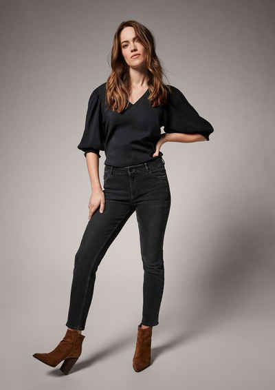 Comma 7/8-Jeans »Skinny: Skinny ankle leg-Jeans« Waschung, Raffung