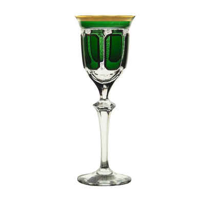 ARNSTADT KRISTALL Weinglas Weinglas Antike smaragd grün (23,5 cm) - Kristallglas mundgeblasen · v