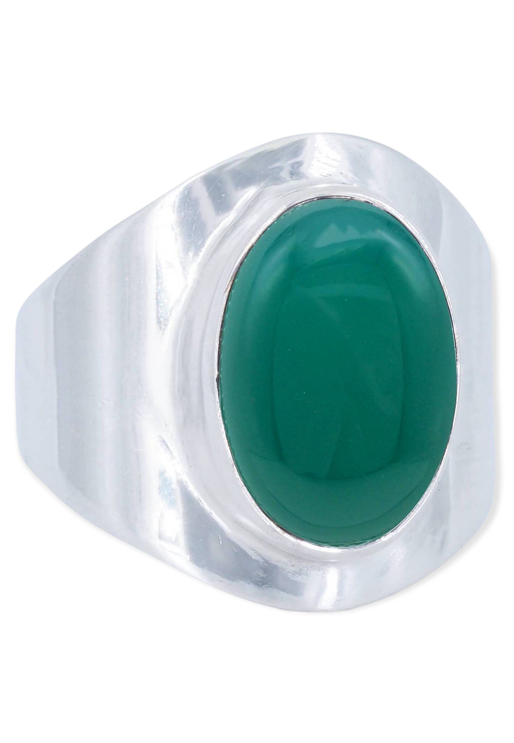 Onyx grüner Silberring mantraroma mit 925er Silber