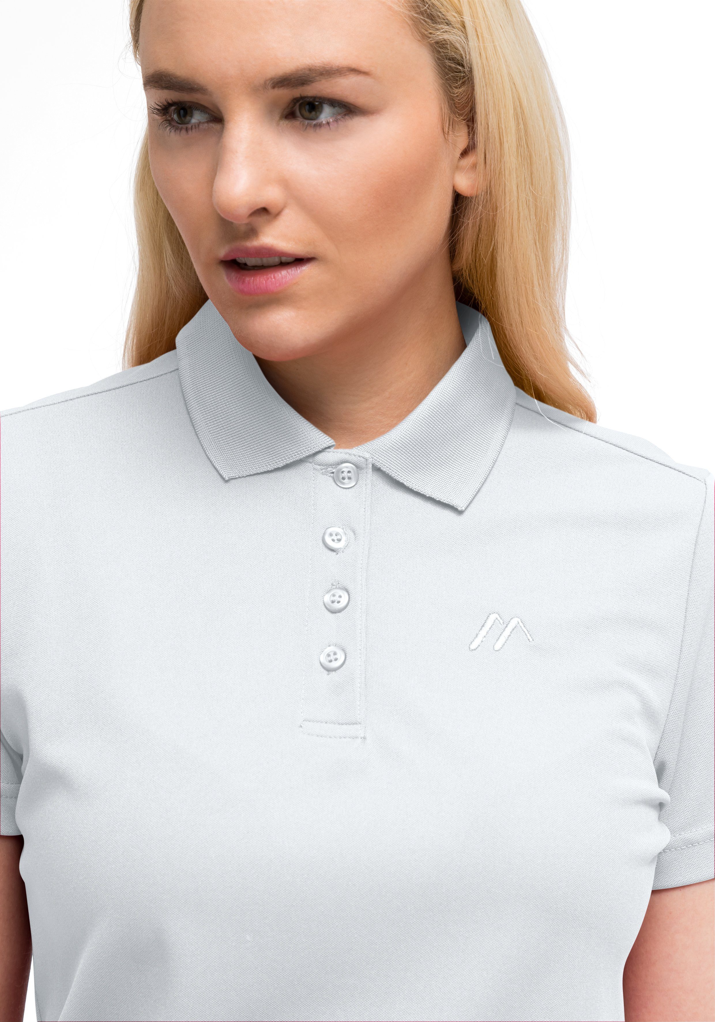Maier Sports Poloshirt Ulrike Damen Polo kurzarm, leichtes Shirt, Funktionsshirt mit Kragen, Reg Fit
