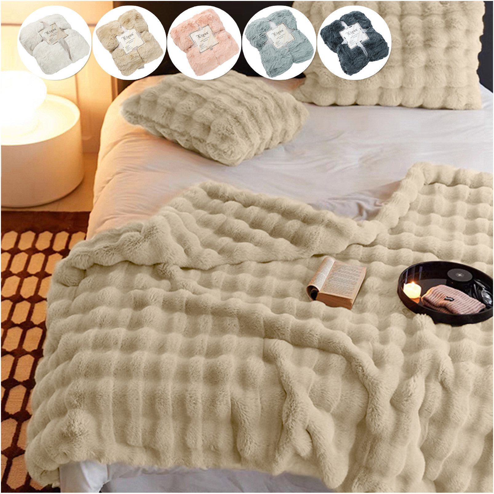 Überwurf Plüsch Kuscheldecke Flauschig Decke, Super günstig online kaufen