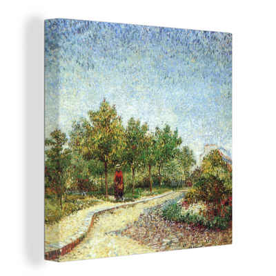OneMillionCanvasses® Leinwandbild Allee im Park des Voyer d'Argenson in Asnières - Vincent van Gogh, (1 St), Leinwand Bilder für Wohnzimmer Schlafzimmer