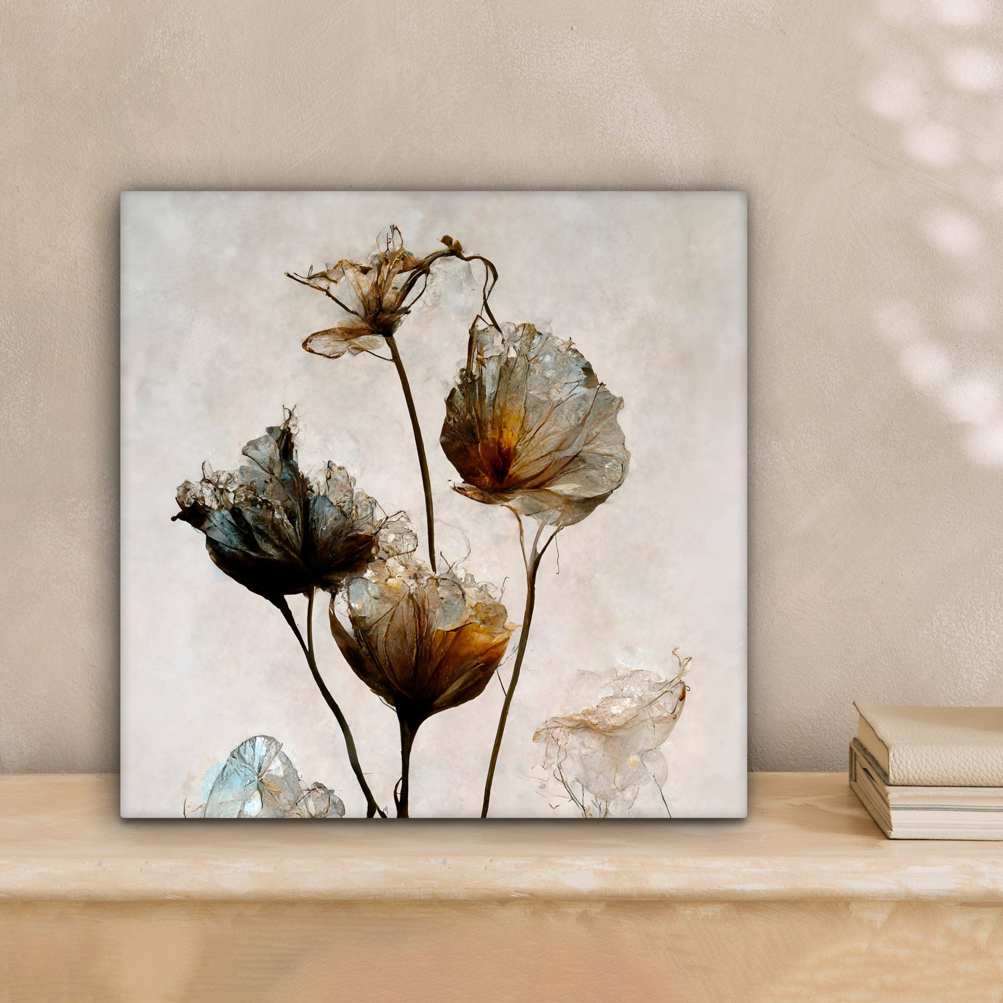 OneMillionCanvasses® Leinwandbild Vintage - Blumen - Pflanzen - Abstrakt, F günstig online kaufen