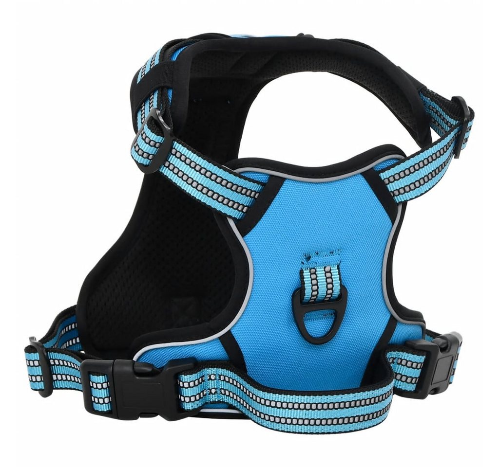 Thumbnail - vidaXL Geschirr, Hundegeschirr mit Leine & Halsband Verstellbar Blau L