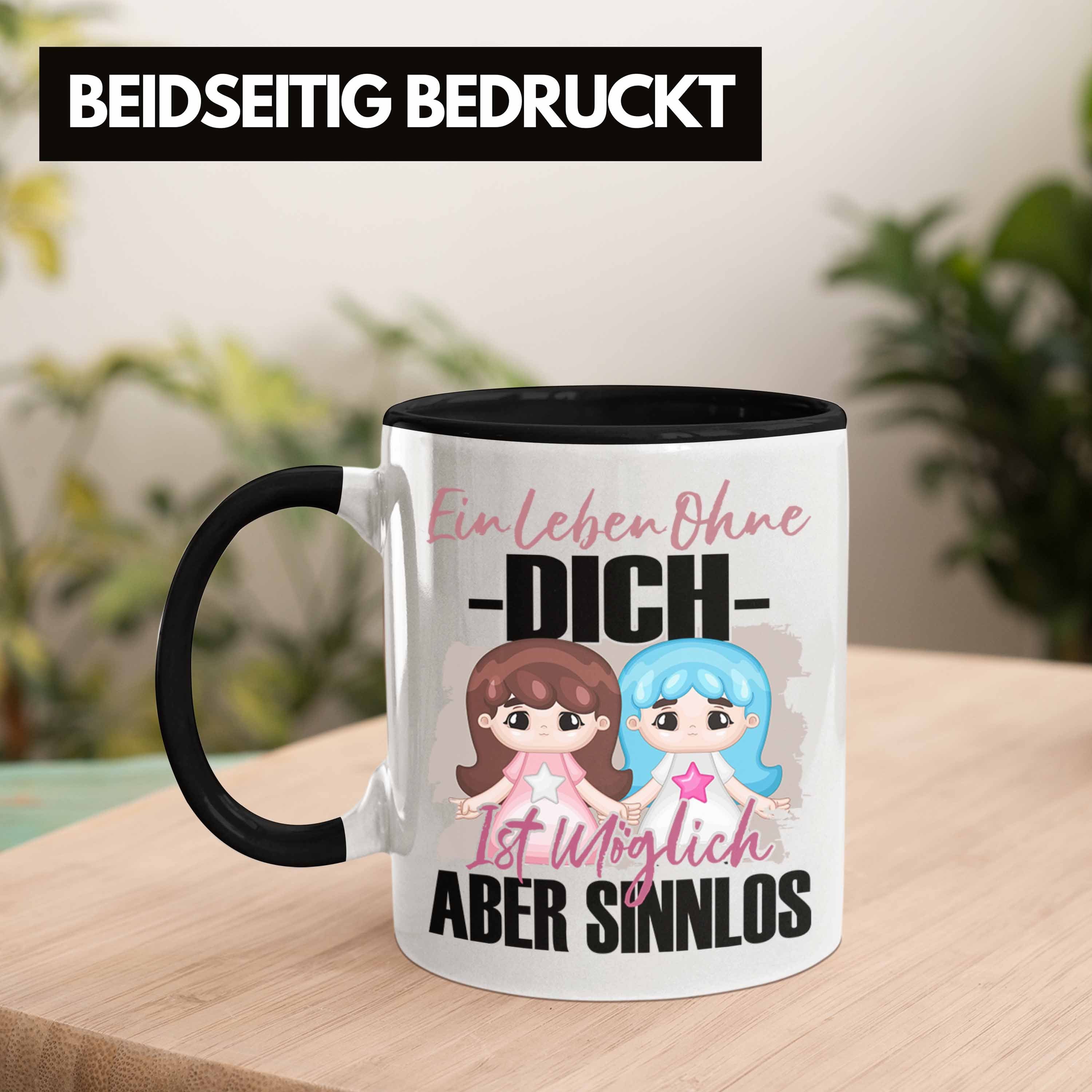 Trendation Freundin BFF Ein - Trendation Schwarz Beste Spruch Tasse Tasse Geschenkidee Geschenk