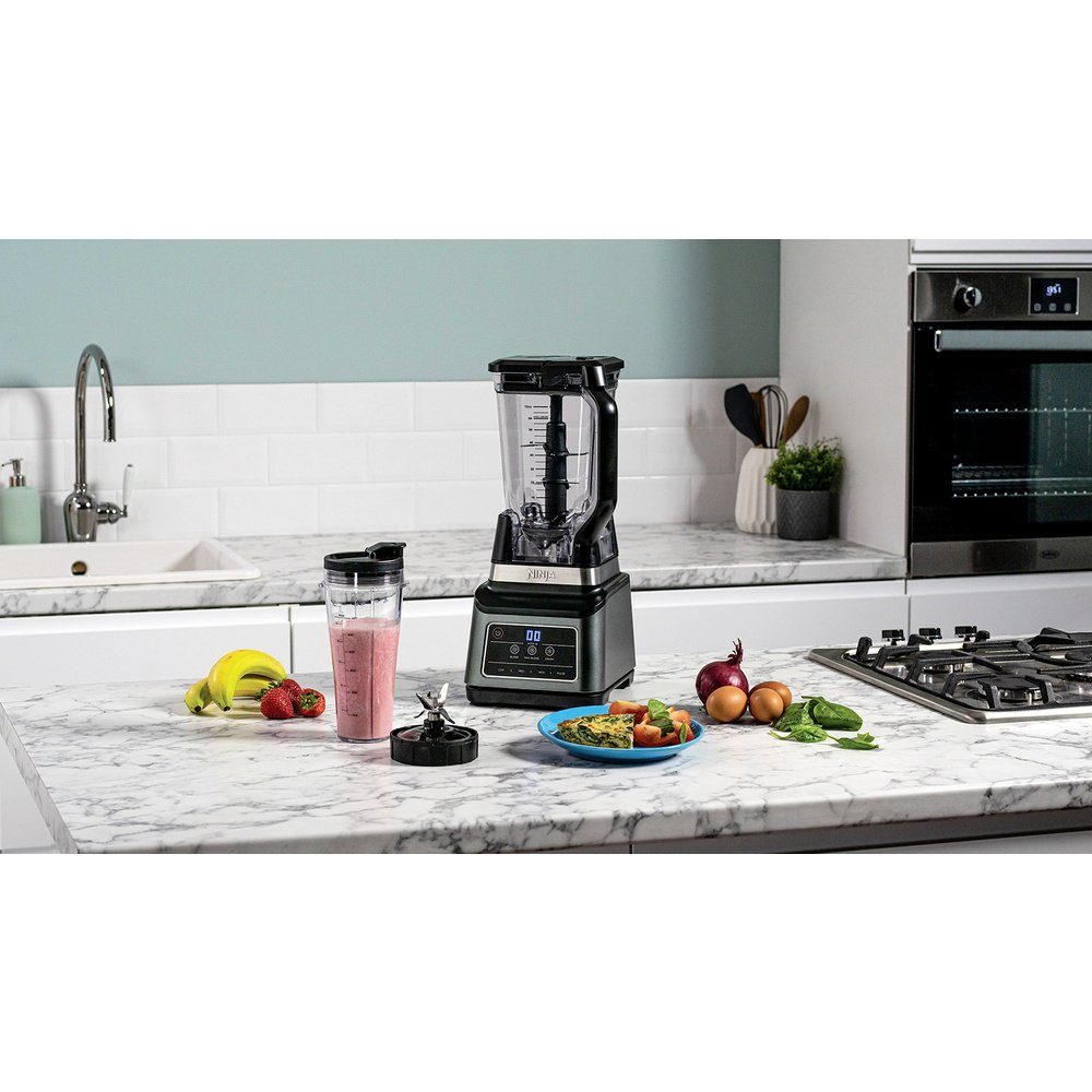 NINJA Standmixer Ninja BN750EU Standmixer 1200 W Schwarz, Grau (matt), 1200.00 W