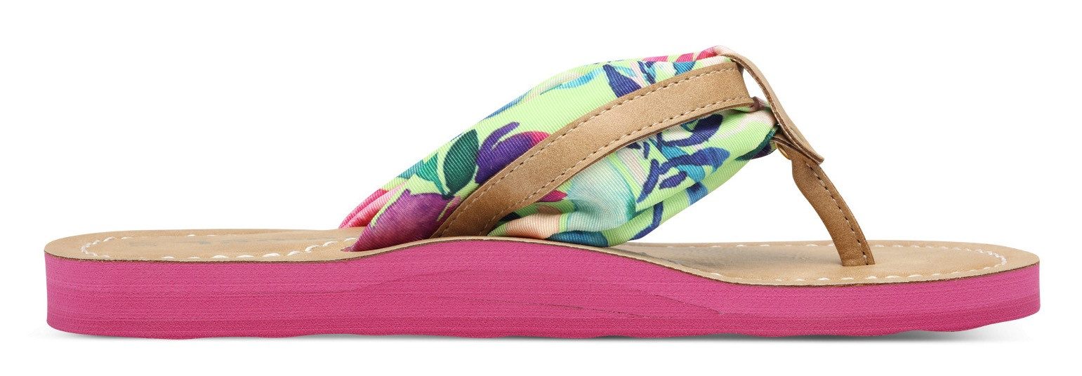 Tamaris AVRIL Zehentrenner, Sommerschuh, Flats, Schlappen mit T-Logoanhänger