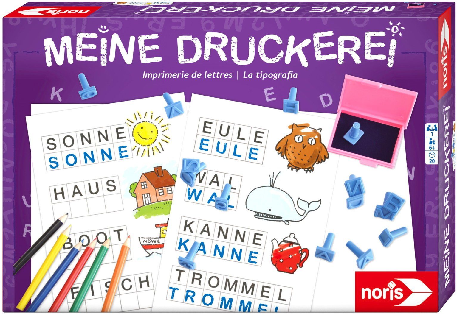 Noris Spiel Kinderspiel Aktionsspiel Meine Druckerei 606049106