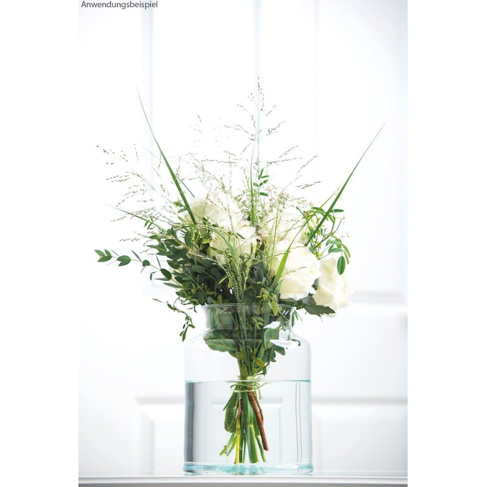 cm Ø & matches21 St) 14,5x26 grün mundgeblasen Blumenvase (1 Blumentopf HOME leicht recyceltes HOBBY