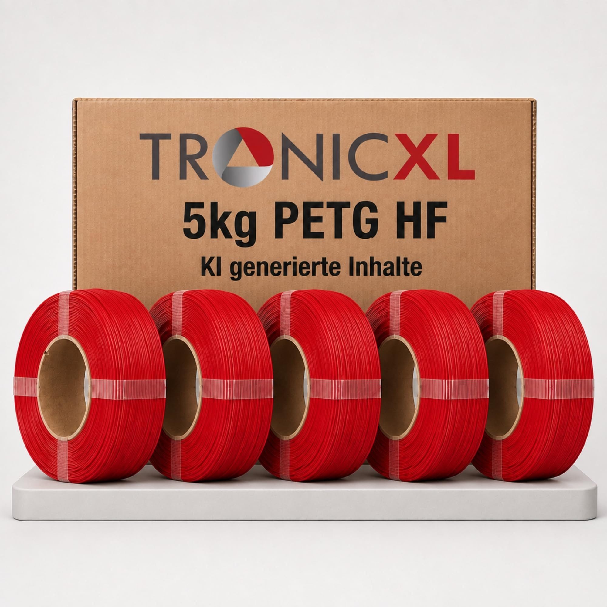 TronicXL Filament 5kg Refill Filament PETG-HF ROT passend für Bambu Lab 3D Drucker, AMS AMS2 P2S, H2D, H2S, X1C, P1S, A1, P1P, A1 mini