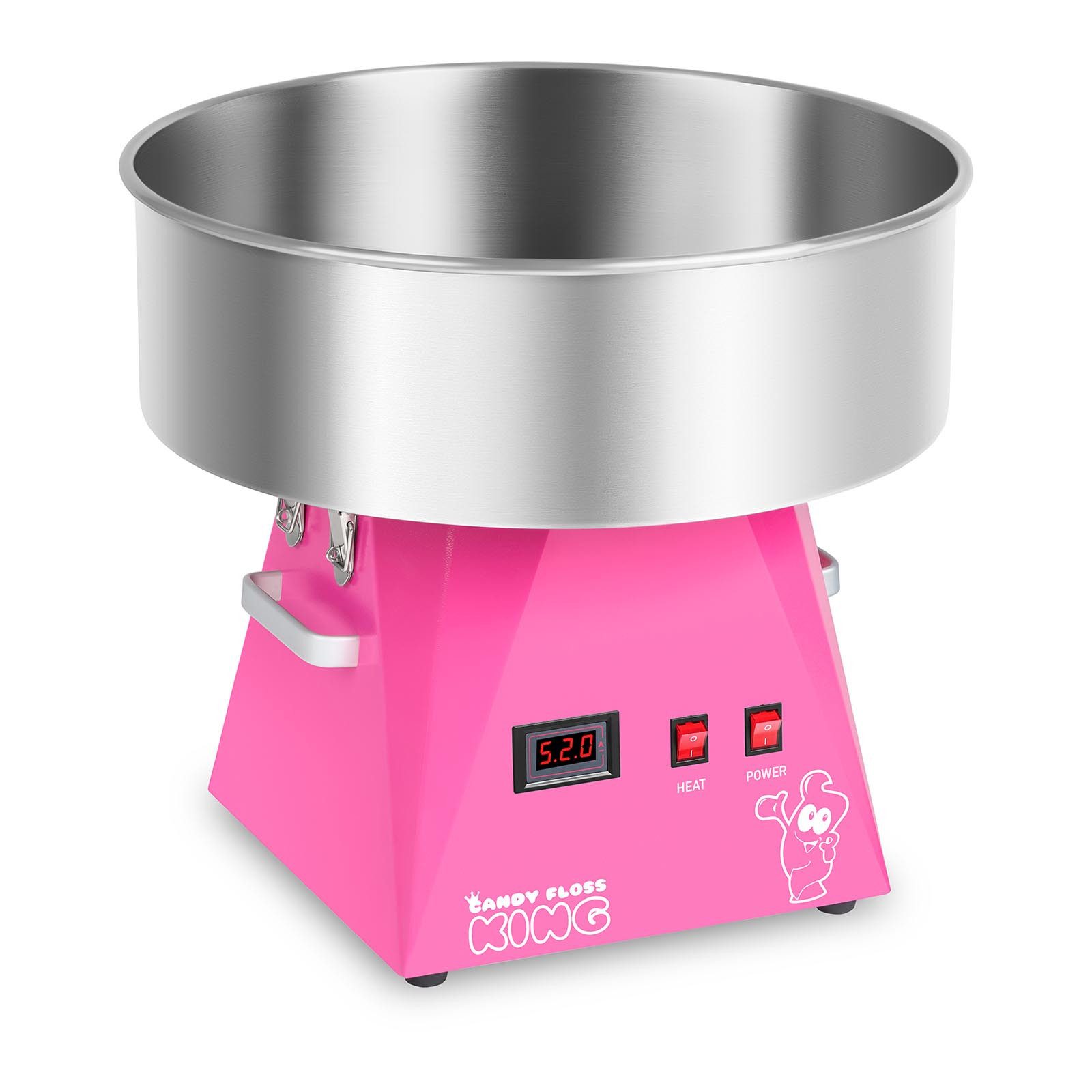 Royal Catering Zuckerwattemaschine 52 cm Zuckerwattegerät Zuckerwatte Maker Edelstahl Profi Gastro rosa
