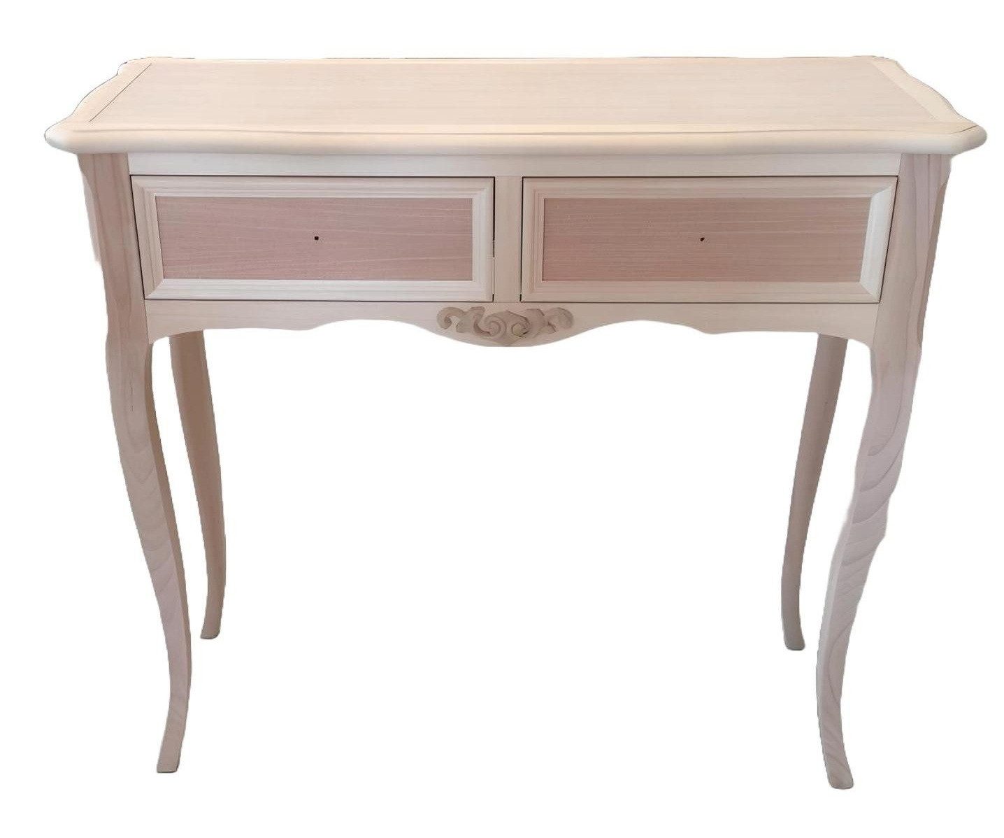 Xlmoebel Konsolentisch Exklusiver Beistelltisch aus edlem Holz in klassischem Beige (1-St., Konsolentisch), Hergestellt in Europa