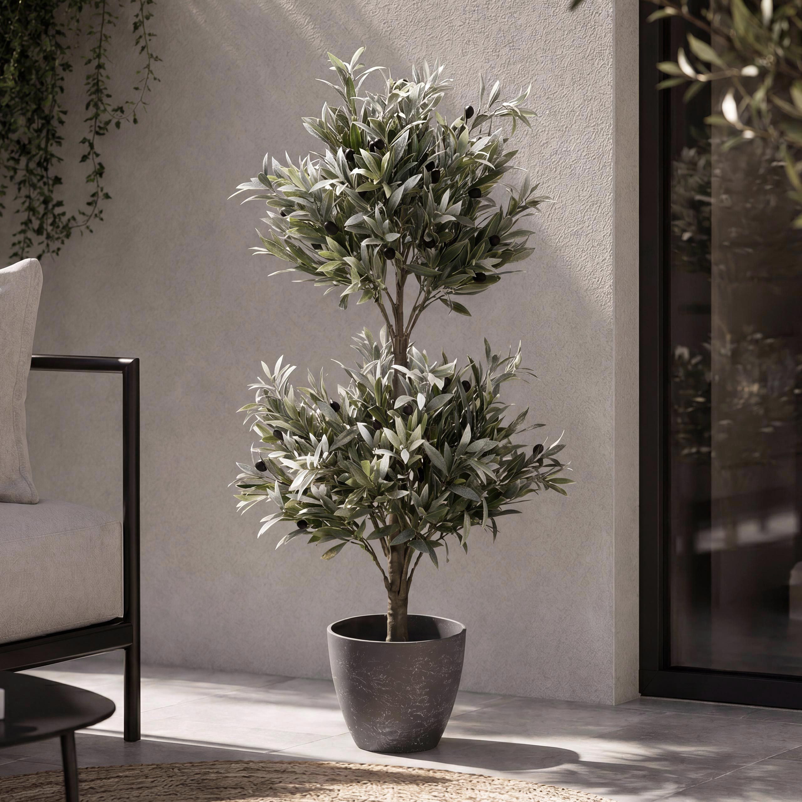 Kunstbaum MCW-Q88 Olivenbaum, MCW, Höhe 104 cm, Kein Gießen erforderlich