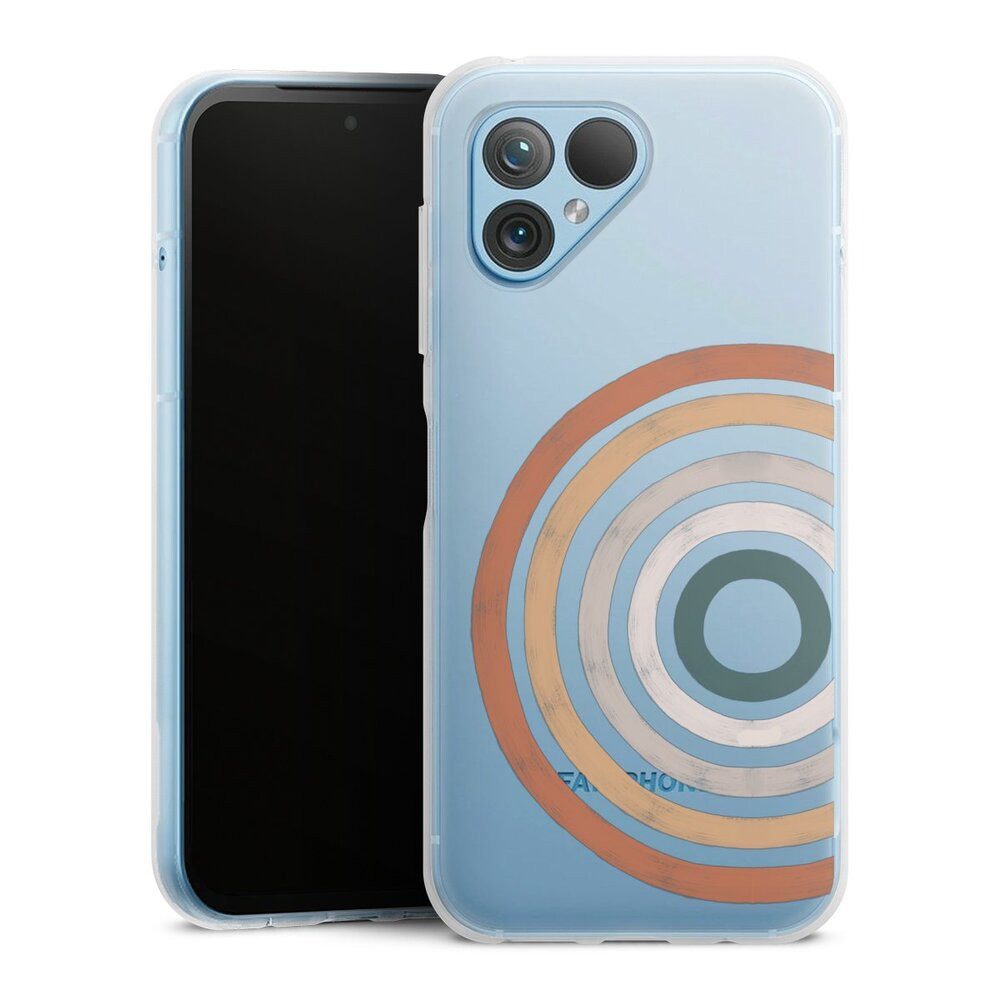 DeinDesign Handyhülle Kreise Regenbogen Wasserfarbe Vintage Rainbow, Fairphone 5 Silikon Hülle Bumper Case Handy Schutzhülle