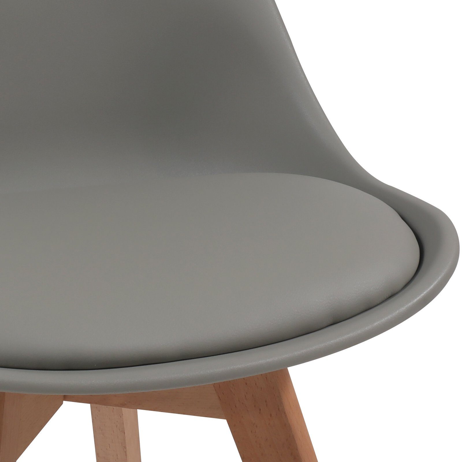MIADOMODO Esszimmerstuhl Esszimmerstühle 2/4/6/8er aus Grau Set St) Farbwahl - & (2 Kunststoff Massivholz