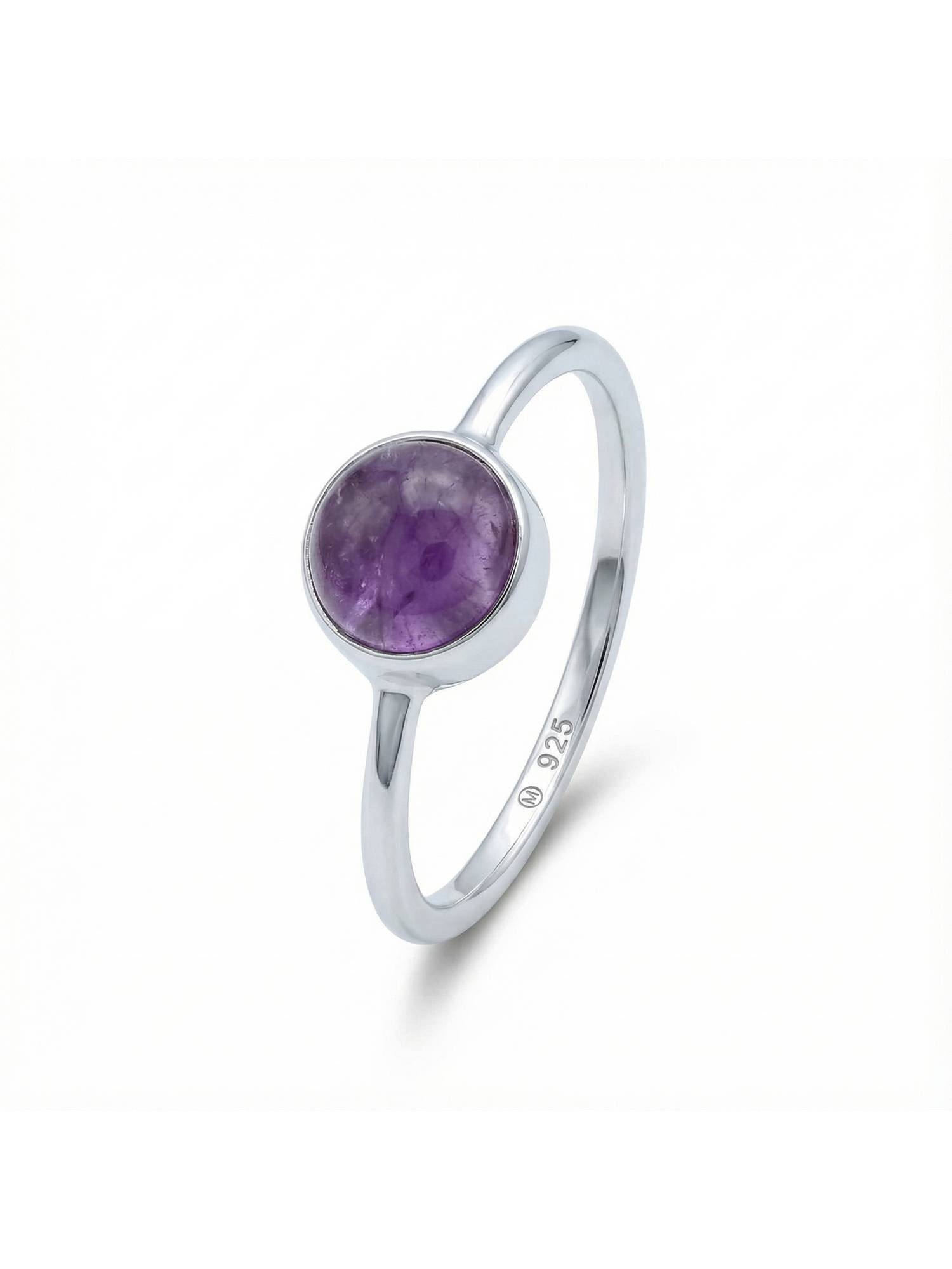 mantraroma Silberring SAMA rund aus 925 Silber mit Amethyst (Ring mit Schmu günstig online kaufen