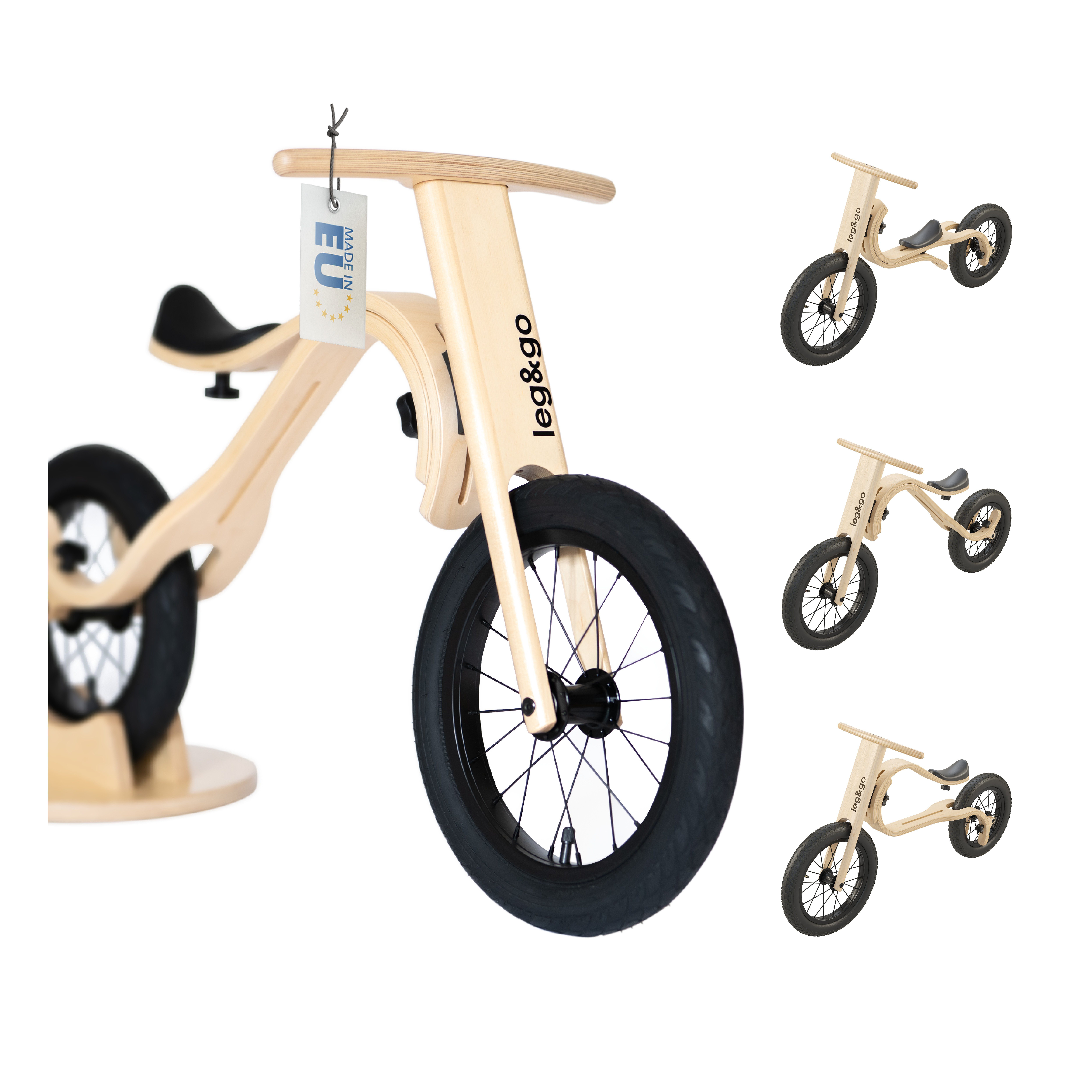 leg&go Laufrad Mitwachsendes und Modulares Holzlaufrad günstig online kaufen