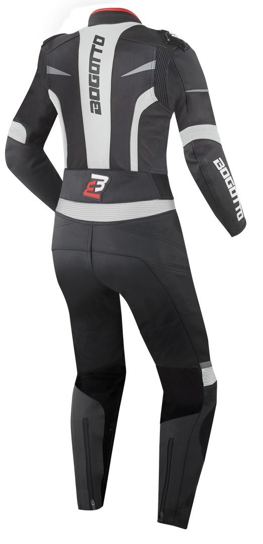 Bogotto Motorradkombi Misano 2-Teiler Damen Motorrad Lederkombi protektoren reflektierende