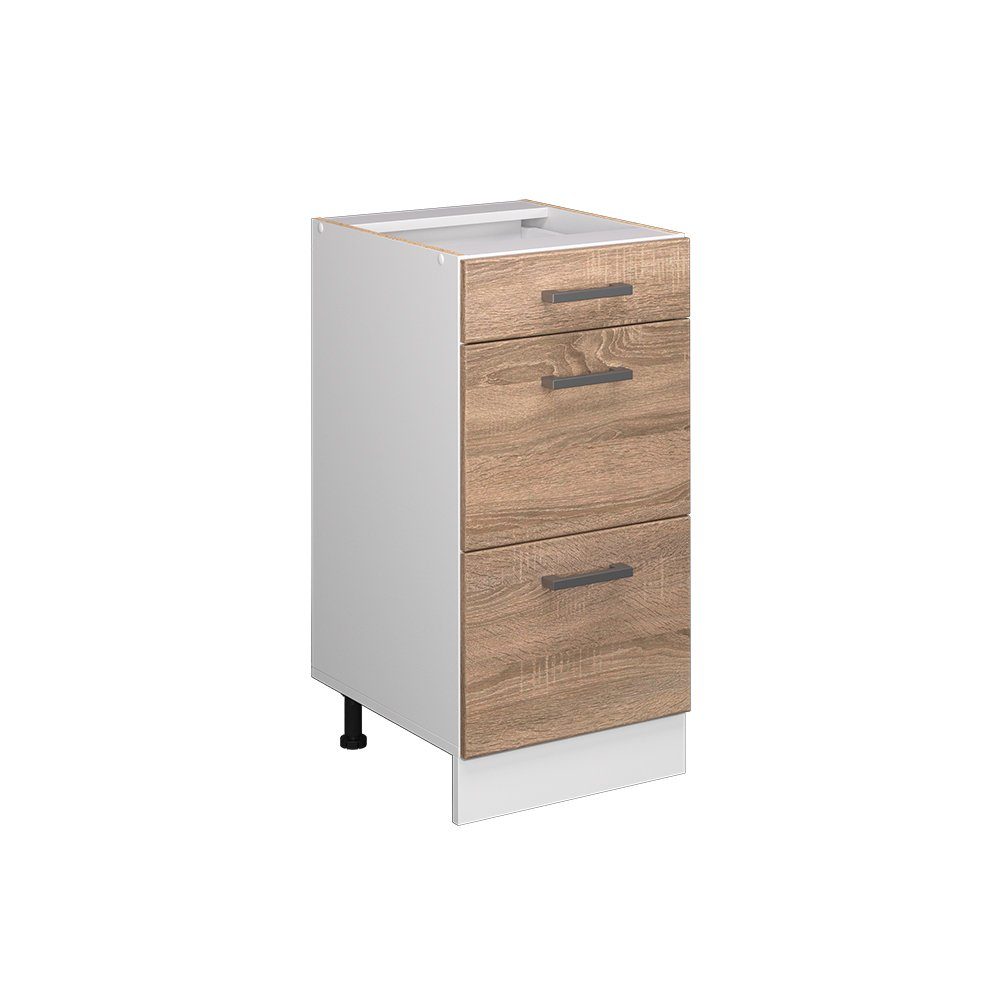 Vicco Unterschrank R-Line, Sonoma/Weiß, 40 cm günstig online kaufen