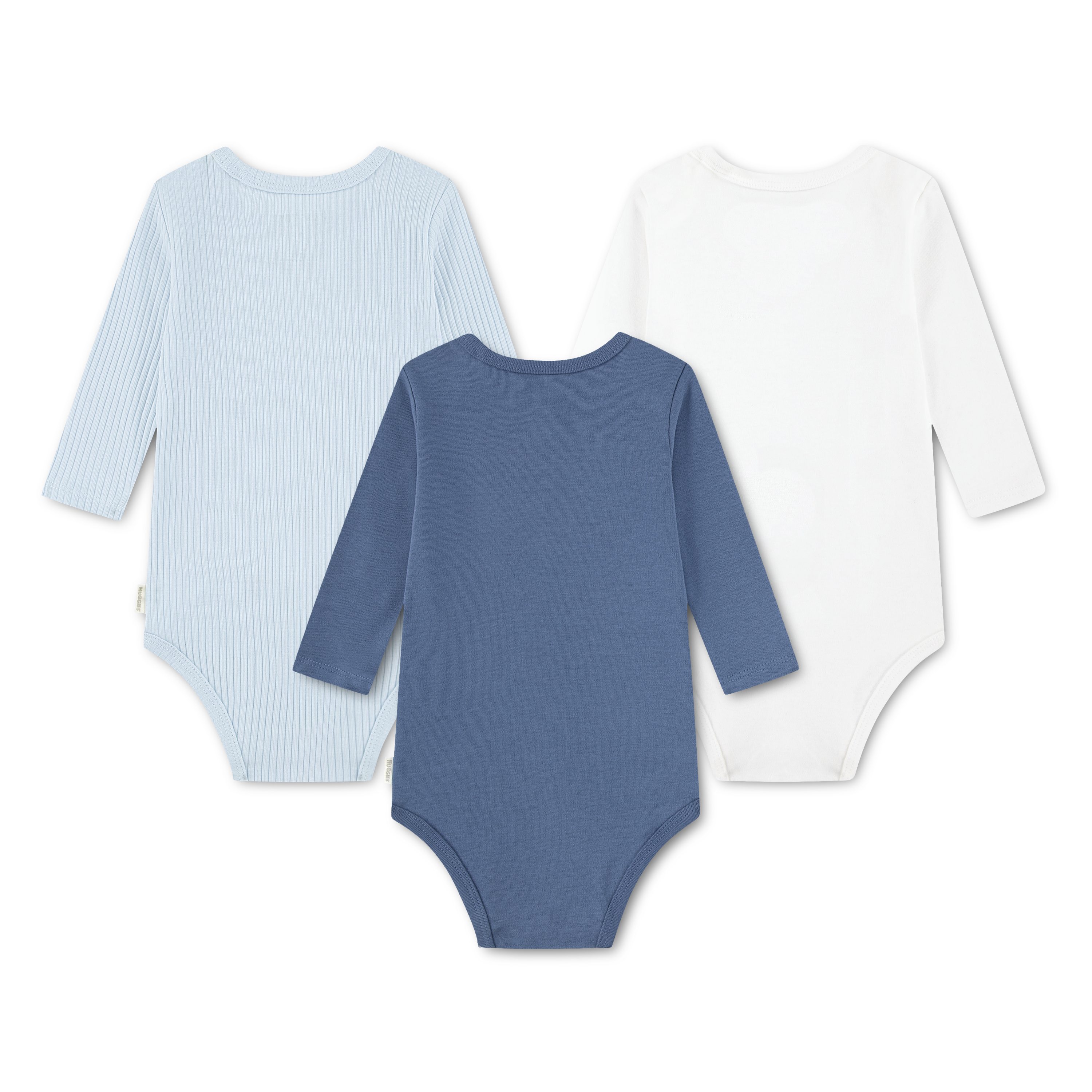 HUGGIES babywear Langarmbody HUGB 3PK BODYSUIT (Packung, 3-tlg) 3er-Pack, in Ripp-Optik