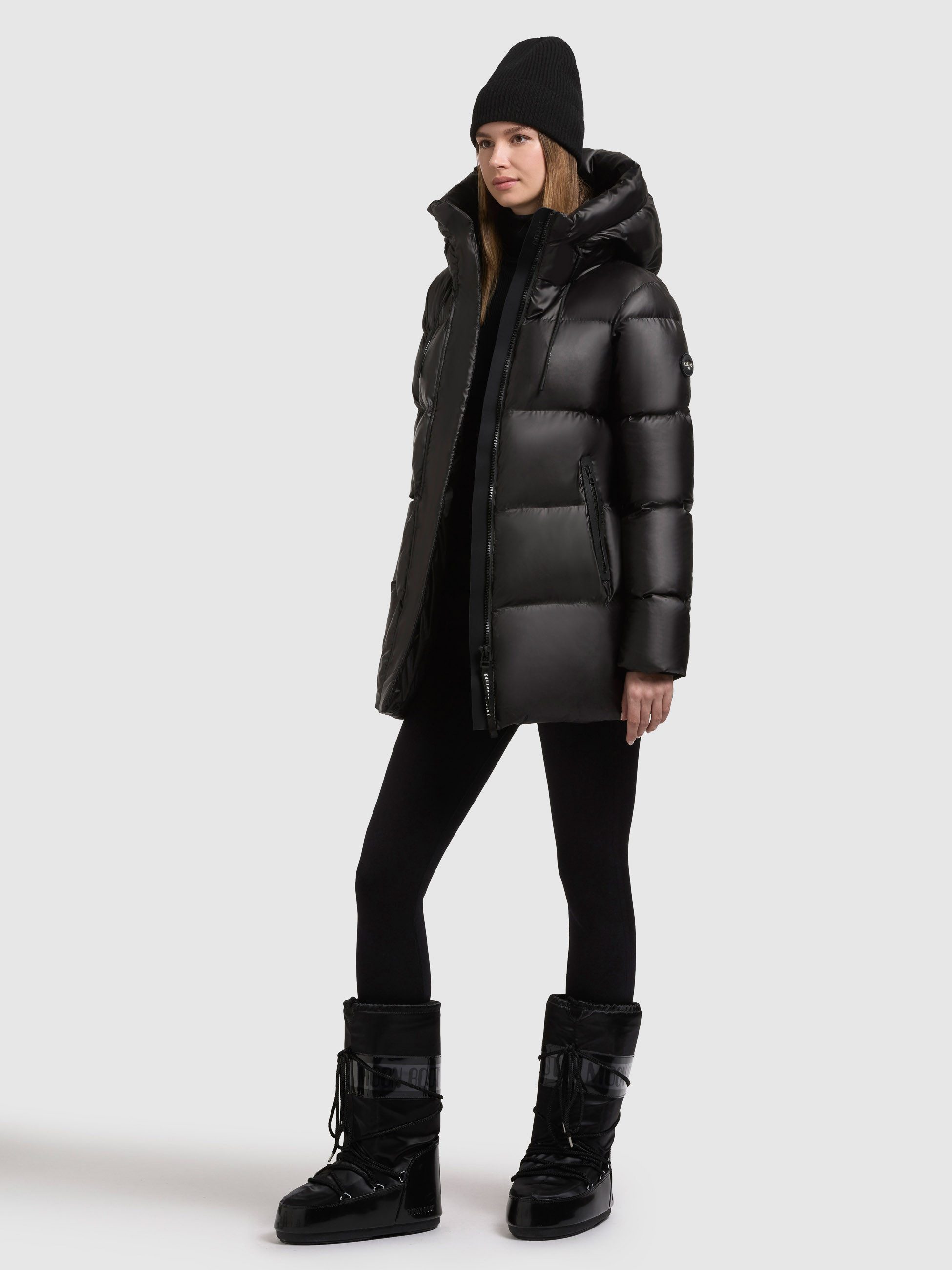 khujo Steppjacke DROWN SHINY mit Kapuze und Kordelzug