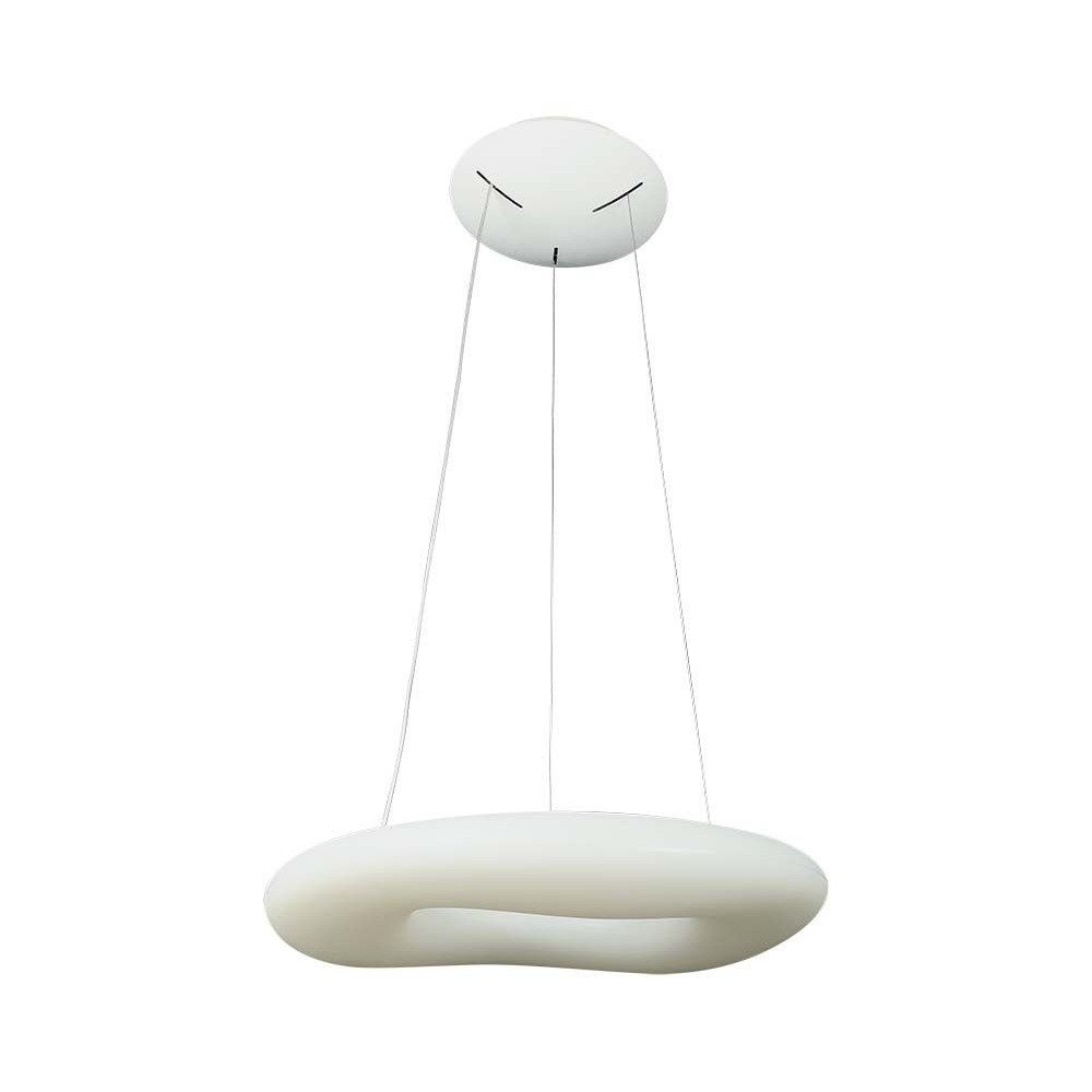 V-TAC LED Pendelleuchte, LED-Leuchtmittel fest verbaut, Farbwechsel, LED Hängeleuchte Eisen Weiß Dimmbar Farbwechsler Fernbedienung H 200cm