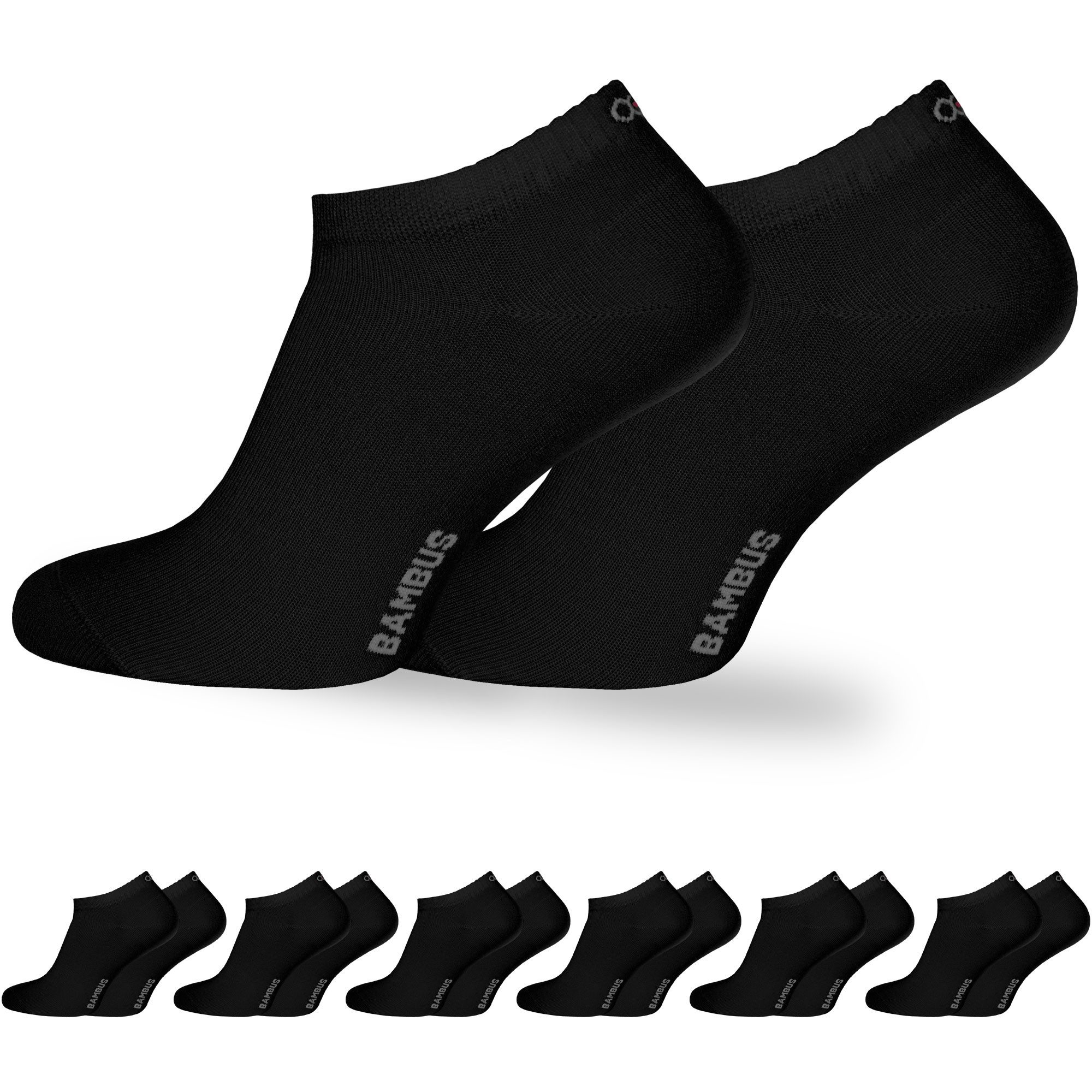 OCERA Sneakersocken OCERA 6 Paar Bambus Sneaker Socken Unisex in verschiedenen Farben (6-Paar, 6 Paar)