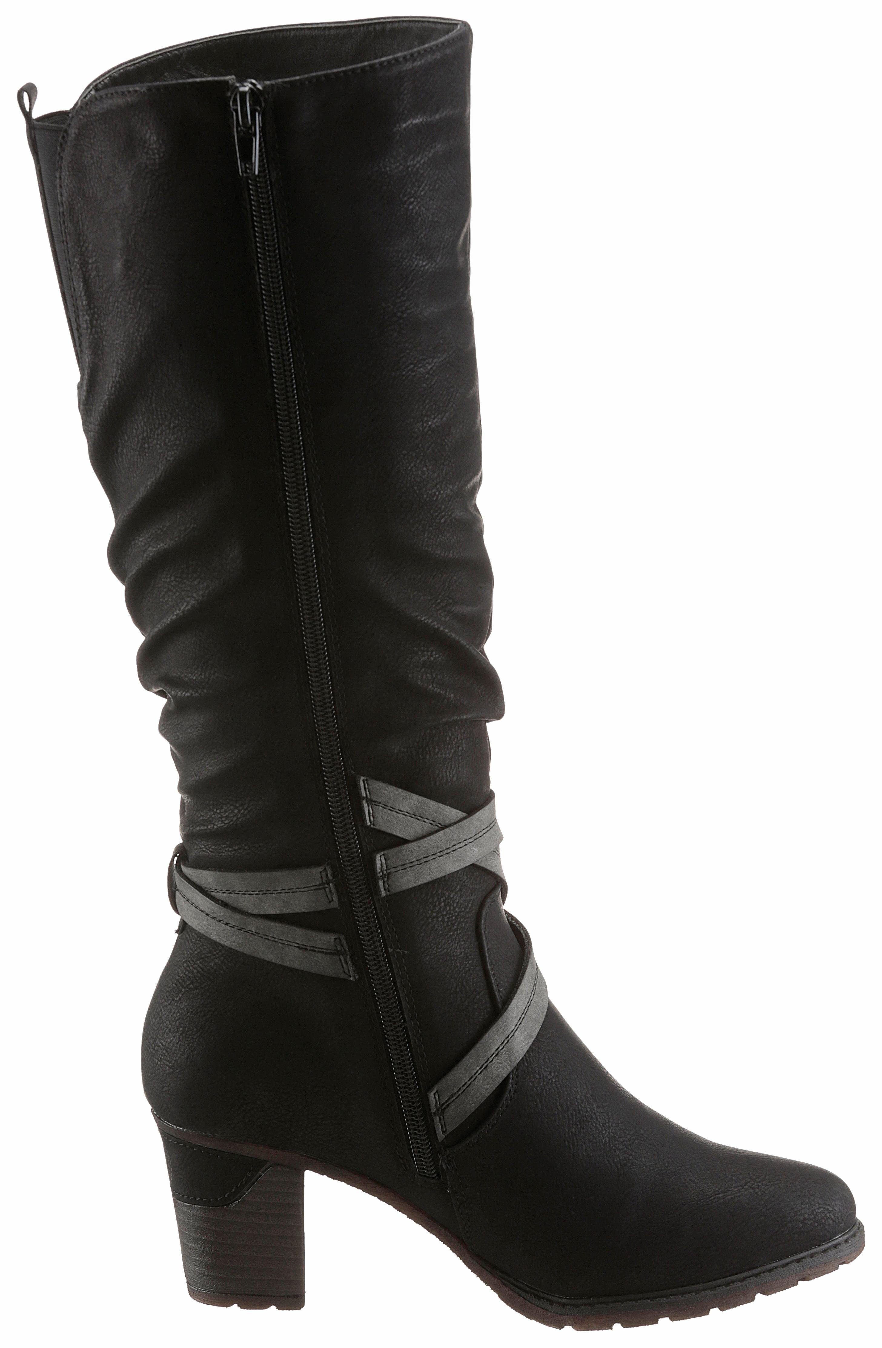 Rieker Winterstiefel, Blockabsatz, Rieker TEX-Membran, mit stylischem Zierriemchen