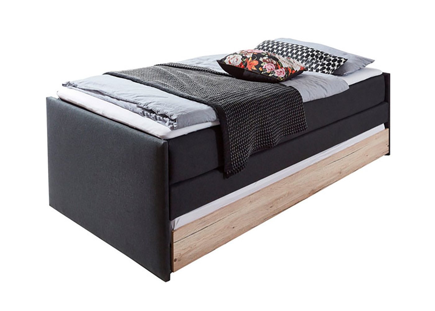 Wimex Polsterbett Colorado (Colorado, 1-tlg., Boxspringbett), 120x200cm graphit Eiche sanremo