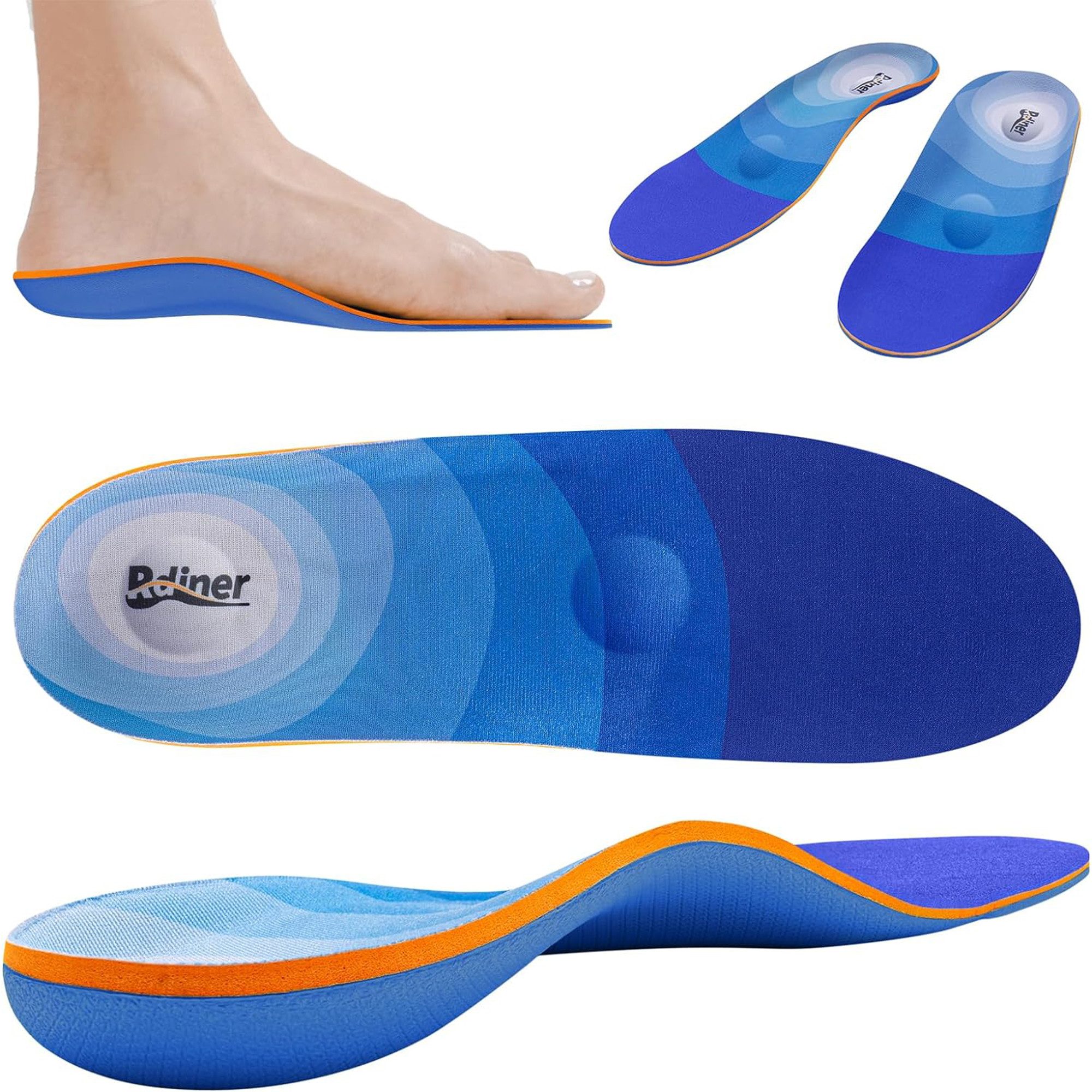 BRAIDOL Стельки Стельки orthopädische, 3D-Einlage mit Bogenkorrektur (Perfekte Unterstützung für Fersen, Füße, Knie und Rücken, 1 Paar), Sport komfort schuheinlagen orthopädische für Damen und herren