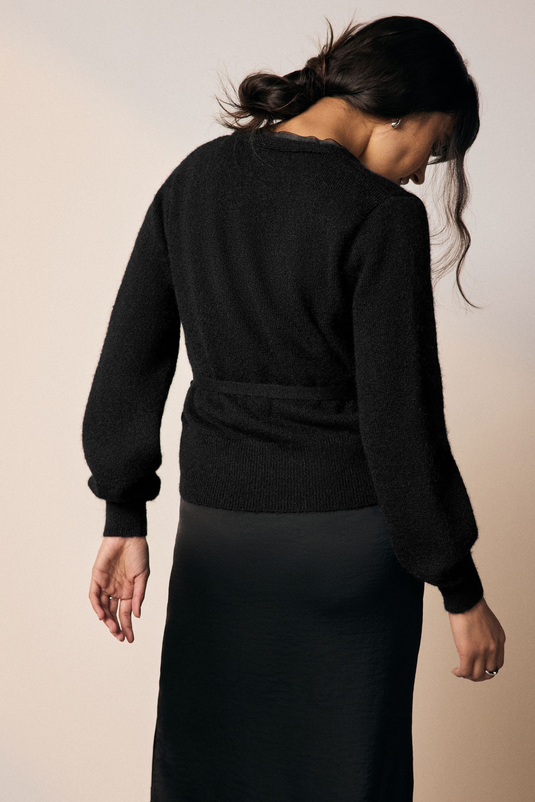 Next Strickjacke Wickelstrickjacke mit seitlicher Bindung günstig online kaufen