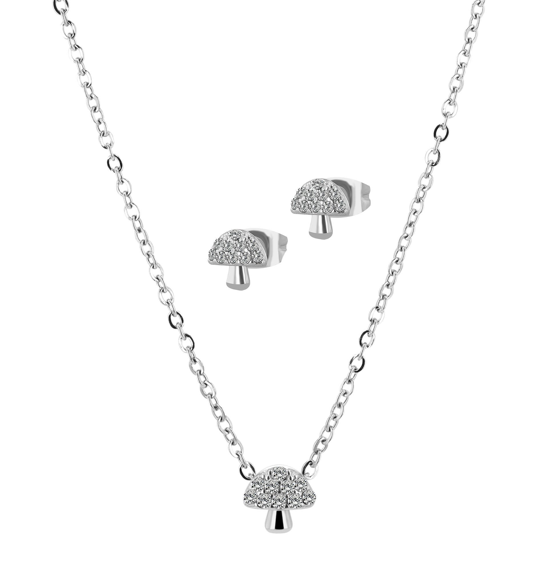 Schmuckset Edelstahl silber